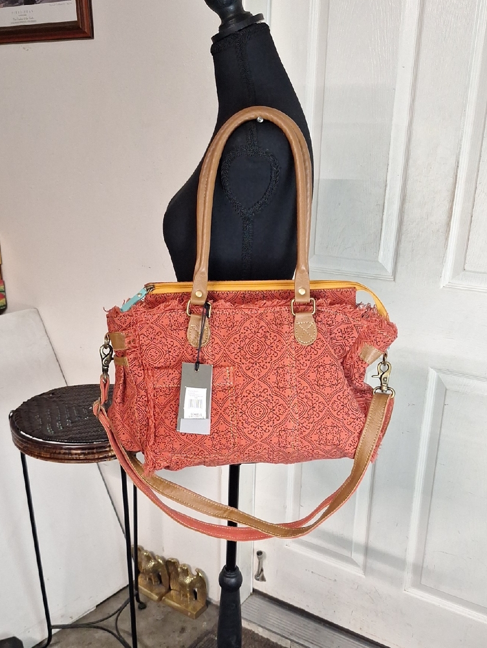 Myra Triple Fork Ranch Tote Bag Satchel New